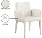 Pelle Cream Vegan Leather Accent/Dining Chair 711Cream-C Meridian Furniture