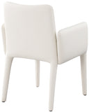 Pelle Cream Vegan Leather Accent/Dining Chair 711Cream-C Meridian Furniture