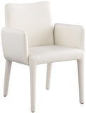 Pelle Cream Vegan Leather Accent/Dining Chair 711Cream-C Meridian Furniture