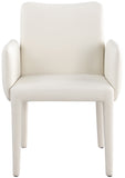 Pelle Cream Vegan Leather Accent/Dining Chair 711Cream-C Meridian Furniture