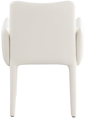 Pelle Cream Vegan Leather Accent/Dining Chair 711Cream-C Meridian Furniture