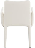 Pelle Cream Vegan Leather Accent/Dining Chair 711Cream-C Meridian Furniture