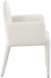 Pelle Cream Vegan Leather Accent/Dining Chair 711Cream-C Meridian Furniture