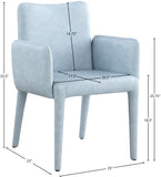 Pelle Light Blue Vegan Leather Accent/Dining Chair 711LtBlu-C Meridian Furniture