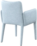 Pelle Light Blue Vegan Leather Accent/Dining Chair 711LtBlu-C Meridian Furniture