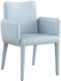 Pelle Light Blue Vegan Leather Accent/Dining Chair 711LtBlu-C Meridian Furniture