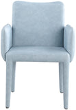 Pelle Light Blue Vegan Leather Accent/Dining Chair 711LtBlu-C Meridian Furniture