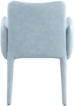 Pelle Light Blue Vegan Leather Accent/Dining Chair 711LtBlu-C Meridian Furniture