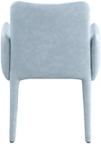 Pelle Light Blue Vegan Leather Accent/Dining Chair 711LtBlu-C Meridian Furniture