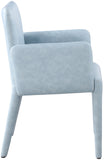 Pelle Light Blue Vegan Leather Accent/Dining Chair 711LtBlu-C Meridian Furniture