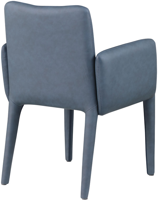 Pelle Navy Vegan Leather Accent/Dining Chair 711Navy-C Meridian Furniture