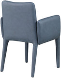 Pelle Navy Vegan Leather Accent/Dining Chair 711Navy-C Meridian Furniture