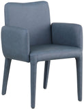 Pelle Navy Vegan Leather Accent/Dining Chair 711Navy-C Meridian Furniture