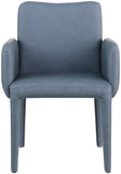 Pelle Navy Vegan Leather Accent/Dining Chair 711Navy-C Meridian Furniture