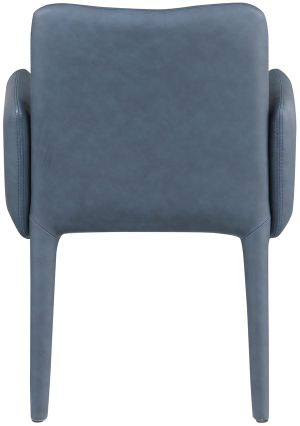 Pelle Navy Vegan Leather Accent/Dining Chair 711Navy-C Meridian Furniture