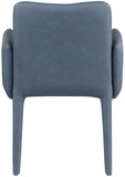 Pelle Navy Vegan Leather Accent/Dining Chair 711Navy-C Meridian Furniture