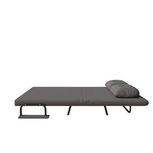 English Elm 46" Wide Corduroy Sleeper Sofa Bed Convertible Folding Chair for Two with Adjustable Backrest Grey W2700P431034