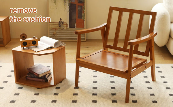 English Elm Cute Fabric Armchair Solid Wood Frame Compact Upholstered Seat for Bedroom or Apartment White W2105P420762