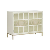 Ficino Bookshelf White/Cream, Gold 385928 Chelsea House