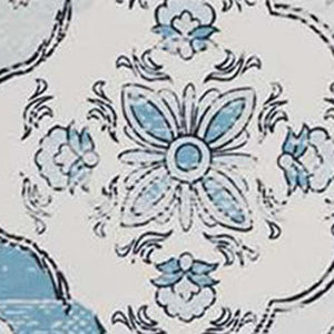 HomeRoots 6' Blue Pink and White Patchwork Distressed Area Rug - Washable, Durable, Stylish for High-Traffic Spaces 6' X 9' 712024