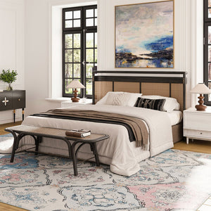 HomeRoots 6' Blue Pink and White Patchwork Distressed Area Rug - Washable, Durable, Stylish for High-Traffic Spaces 6' X 9' 712024