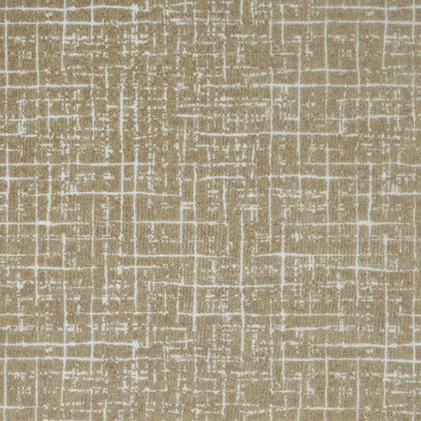 HomeRoots 6' Gold and Ivory Abstract Geometric Distressed Area Rug - Stylish, Washable, and Easy Care Solution 6' X 9' 712071