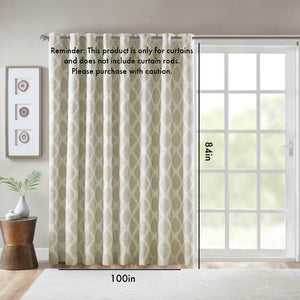 English Elm Printed SunSmart Blakesly Ikat Blackout Patio Panel with Energy-Saving FoamBack, Silver Grommets, 100x84" Multicolor 3.54 L x 10.24 W x 12.2 H B03599827