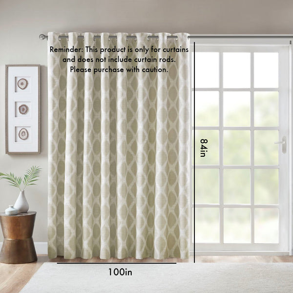 English Elm Printed SunSmart Blakesly Ikat Blackout Patio Panel with Energy-Saving FoamBack, Silver Grommets, 100x84" Multicolor 3.54 L x 10.24 W x 12.2 H B03599827