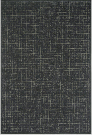 HomeRoots 6' Contemporary Moss Green and Charcoal Abstract Geometric Washable Area Rug for Modern Homes 6' X 9' 712086