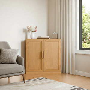 HomeRoots 31" Black Wood Corner Accent Cabinet – Stylish Two-Door Storage Solution for Any Room Décor 712114
