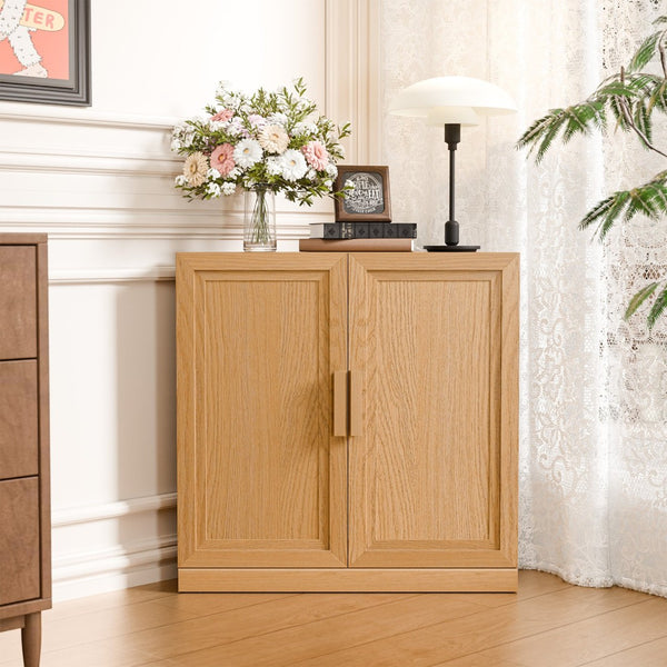 HomeRoots 31" Black Wood Corner Accent Cabinet – Stylish Two-Door Storage Solution for Any Room Décor 712114