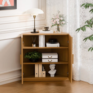 HomeRoots 31" Black Wood Corner Accent Cabinet – Stylish Two-Door Storage Solution for Any Room Décor 712114
