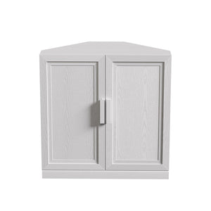 HomeRoots 31" Brown Wood Corner Accent Cabinet – Stylish Storage Solution for Small Spaces & Décor Display 712117