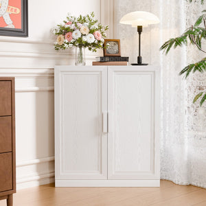 HomeRoots 31" Brown Wood Corner Accent Cabinet - Stylish Storage Solution for Any Space with Two Doors! 712121