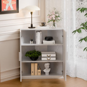 HomeRoots 31" Brown Wood Corner Accent Cabinet - Stylish Storage Solution for Any Space with Two Doors! 712121