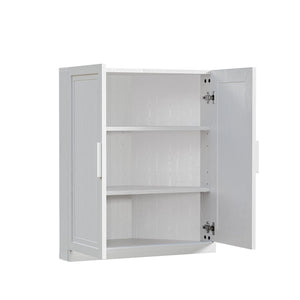 HomeRoots 31" Brown Wood Corner Accent Cabinet - Stylish Storage Solution for Any Space with Two Doors! 712121