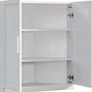 HomeRoots 31" Brown Wood Corner Accent Cabinet - Stylish Storage Solution for Any Space with Two Doors! 712121