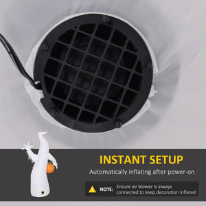 English Elm Homcom 5.9' Inflatable Ghost & Pumpkin Yard Decor - Led Halloween Decoration, Waterproof, Easy Setup! W2225P229471