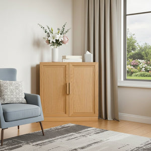 HomeRoots 31" Black Wood Corner Accent Cabinet – Stylish Storage Solution for Modern Spaces & Nooks 712122