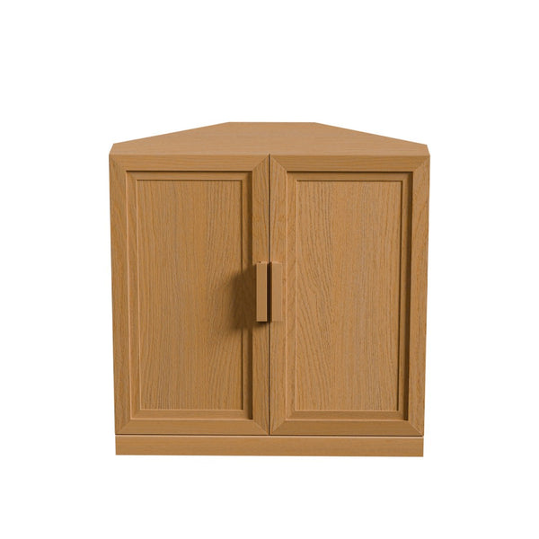HomeRoots 31" Black Wood Corner Accent Cabinet – Stylish Storage Solution for Modern Spaces & Nooks 712122