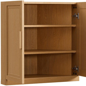 HomeRoots 31" Black Wood Corner Accent Cabinet – Stylish Storage Solution for Modern Spaces & Nooks 712122