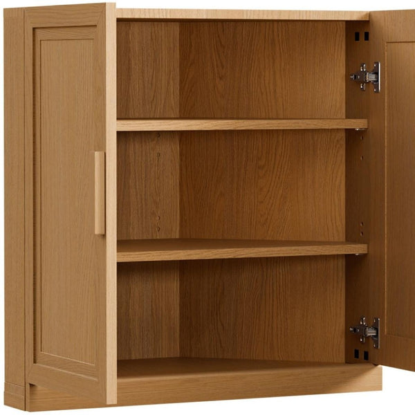 HomeRoots 31" Black Wood Corner Accent Cabinet – Stylish Storage Solution for Modern Spaces & Nooks 712122