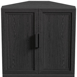 HomeRoots 31" Brown Wood Corner Accent Cabinet - Stylish Storage Solution for Small Spaces & Modern Decor 712123