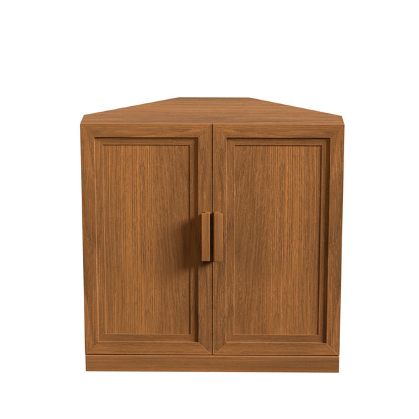 HomeRoots 31" White Wood Corner Accent Cabinet - Stylish Space-Saving Storage Solution for Any Room 712124