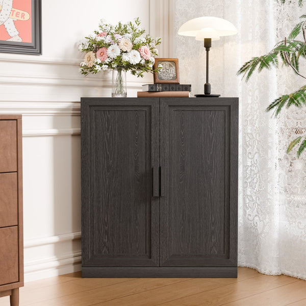 HomeRoots 31" Brown Wood Corner Accent Cabinet - Stylish Storage Solution for Any Room, Space-Saving Design! 712127