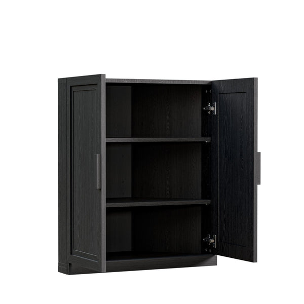 HomeRoots 31" Brown Wood Corner Accent Cabinet - Stylish Storage Solution for Any Room, Space-Saving Design! 712127