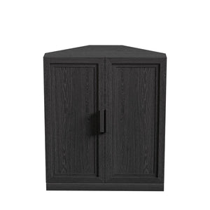 HomeRoots 31" Brown Wood Corner Accent Cabinet - Stylish Storage Solution for Any Room, Space-Saving Design! 712127