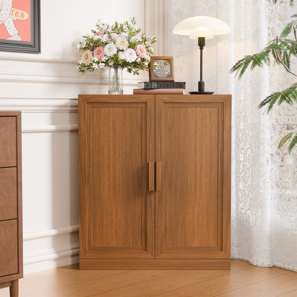 HomeRoots 31" Elegant White Wood Corner Accent Cabinet - Space-Saving Storage Solution for Any Room Decor 712128