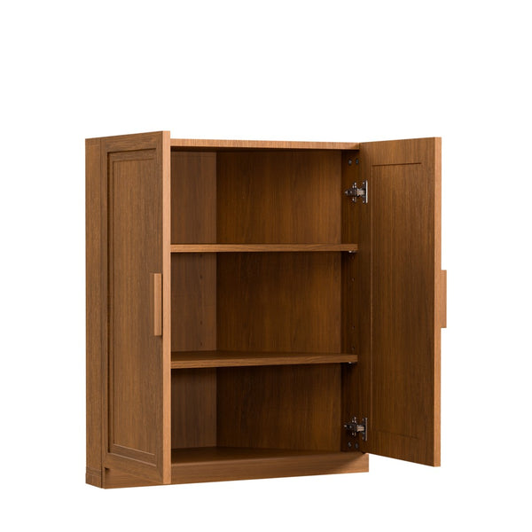 HomeRoots 31" Elegant White Wood Corner Accent Cabinet - Space-Saving Storage Solution for Any Room Decor 712128