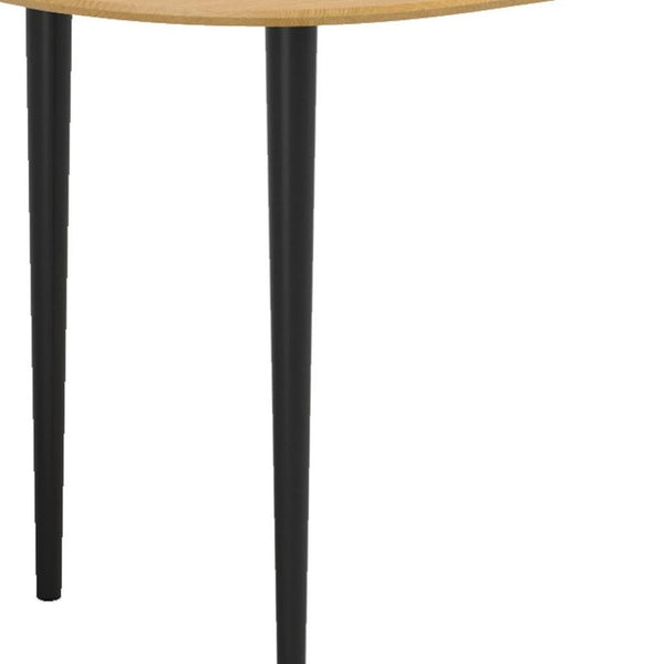 HomeRoots 79" Black Solid Wood Oval Dining Table with Mirrored Double Pedestal Base - Elegant & Durable Design 712139